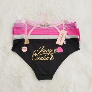 JUICY COUTURE BRAND NEW 5-PACK COTTON SPANDEX PANTIES SIZE L
